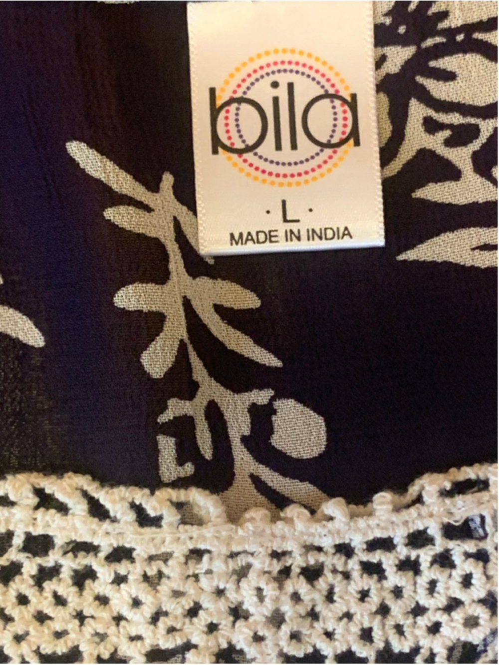 Bila Top Large Navy Cream Design Boho - Picture 2 of 8